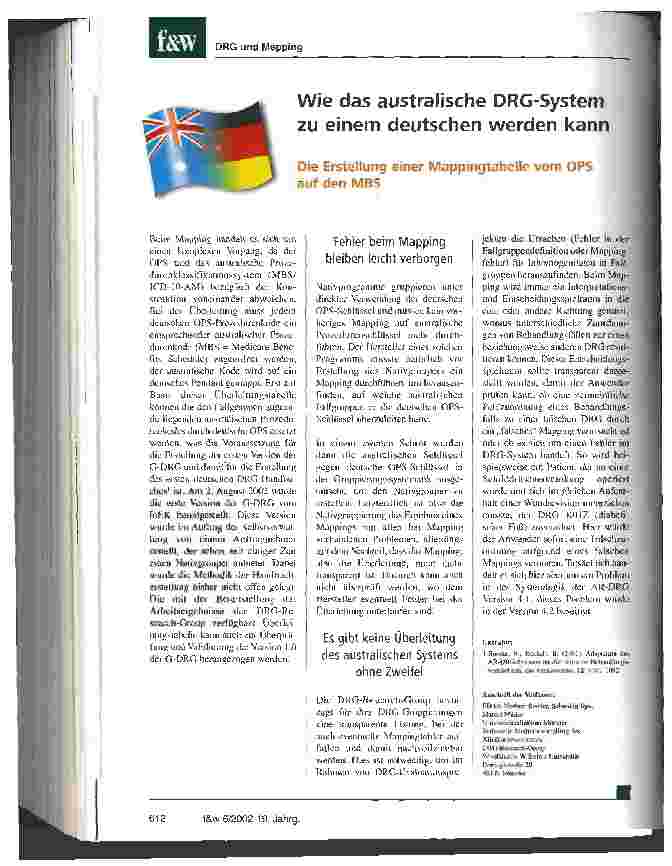 Vorschauseite 4: Die Uni Münster stellt ihre Mappingtabelle ins Internet Die Arbeit mit der Tabelle soll Durchschaubarkeit schaffen und helfen, Fehler aufzuspüren