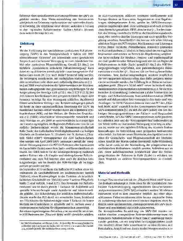 Vorschauseite 2: „Elisabeth Mobil mbH - die spezialisierte ambulante Palliativversorgung im Raum Halle (Saale) -eine wissenschaftliche Auswertung