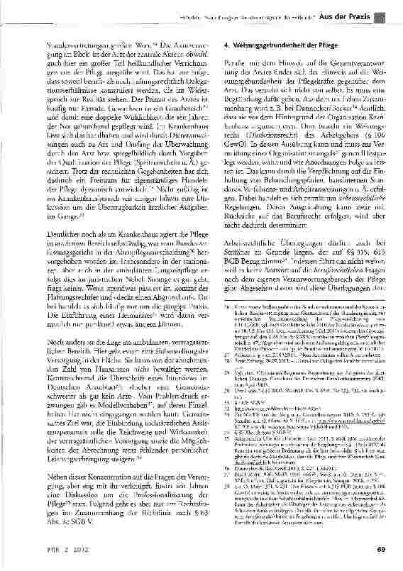 Vorschauseite 3: Neuordnung der Verantwortungen in der Heilkunde? Die Richtlinie nach § 63 Abs. 3c SGB V zwischen Substitution und Delegation und die Folgen - 1. Teil