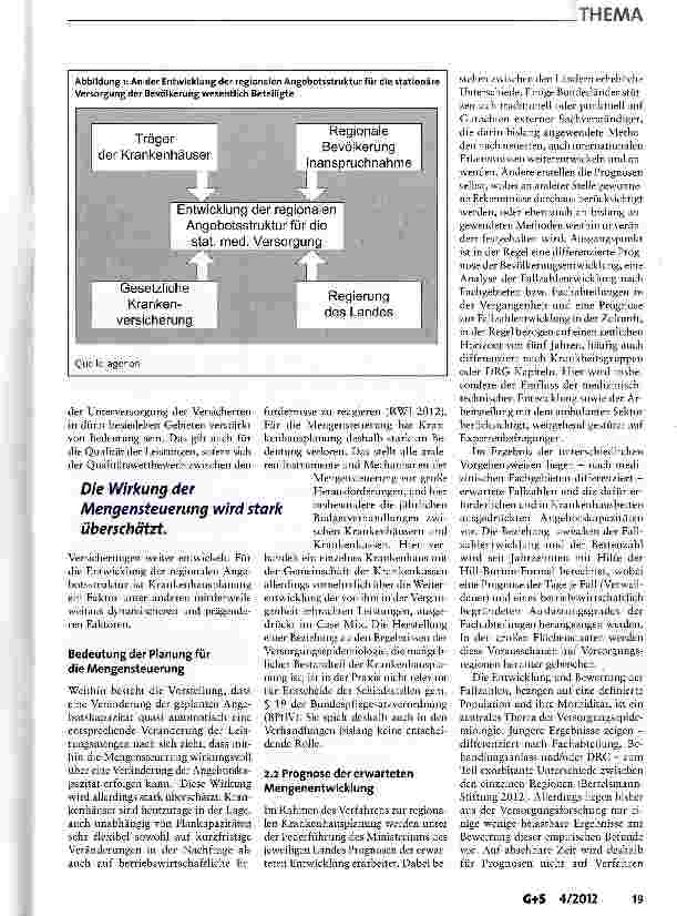 Vorschauseite 4: Reformbedarf der regionalen Krankenhausplanung