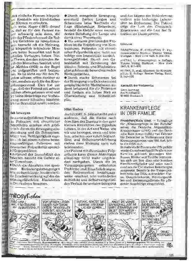 Vorschauseite 4: Pflege eines Patienten mit chronischer Polyarthritis 3.Folge: Einschränkungen der ATL