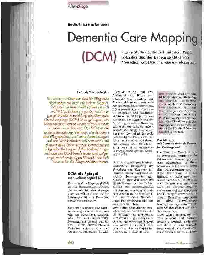 Vorschauseite 1: Dementia Care Mapping (DCM)