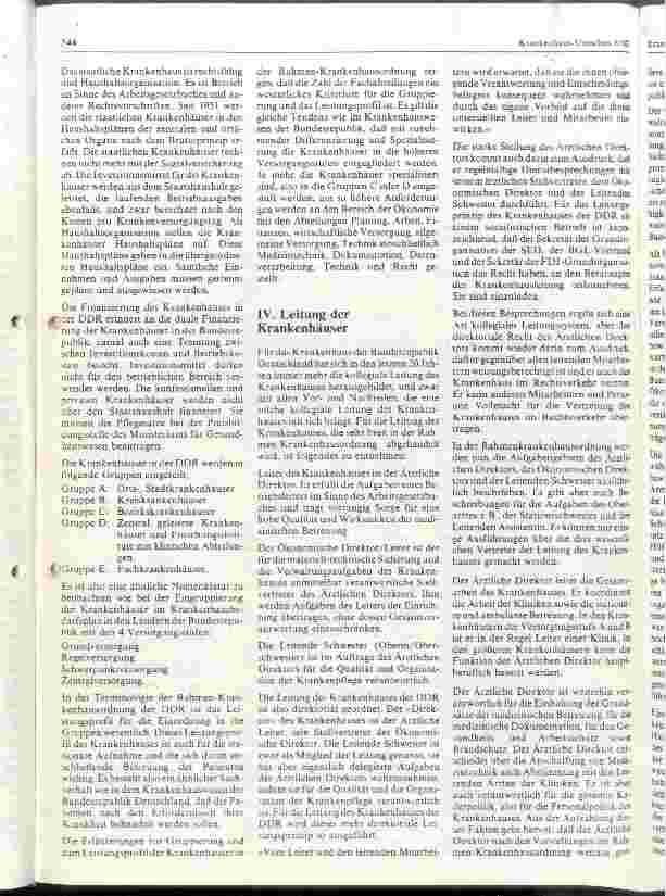 Vorschauseite 2: Die Betriebsordnung für die Krankenhäuser in der DDR
