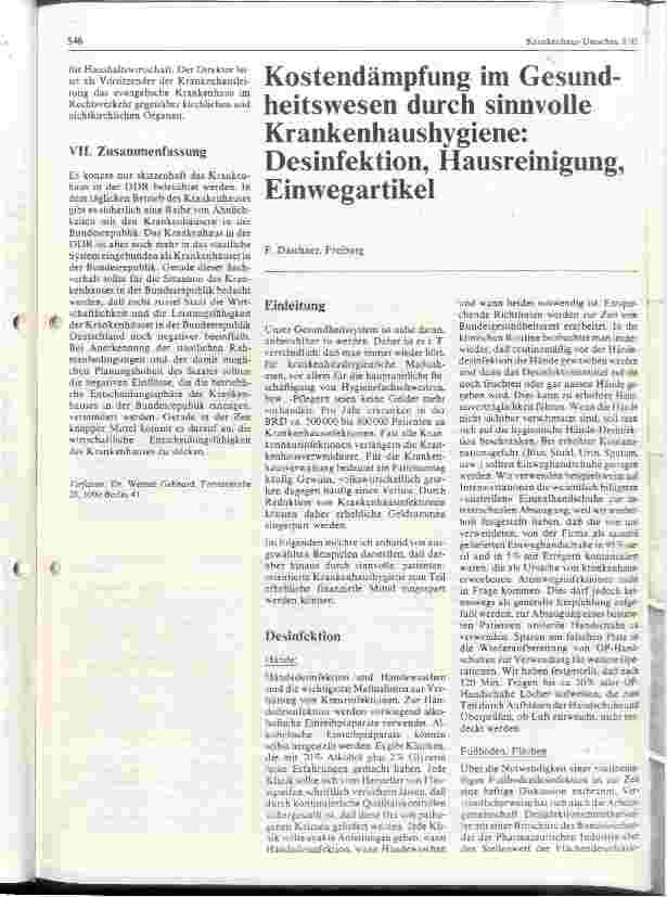 Vorschauseite 4: Die Betriebsordnung für die Krankenhäuser in der DDR