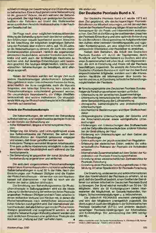 Vorschauseite 2: Photochemotherapie gegen Psoriasis