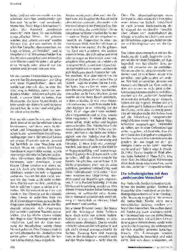 Vorschauseite 4: Droht uns ein Werteverfall? Ein bioethischer Diskurs zum Embyonenschutz