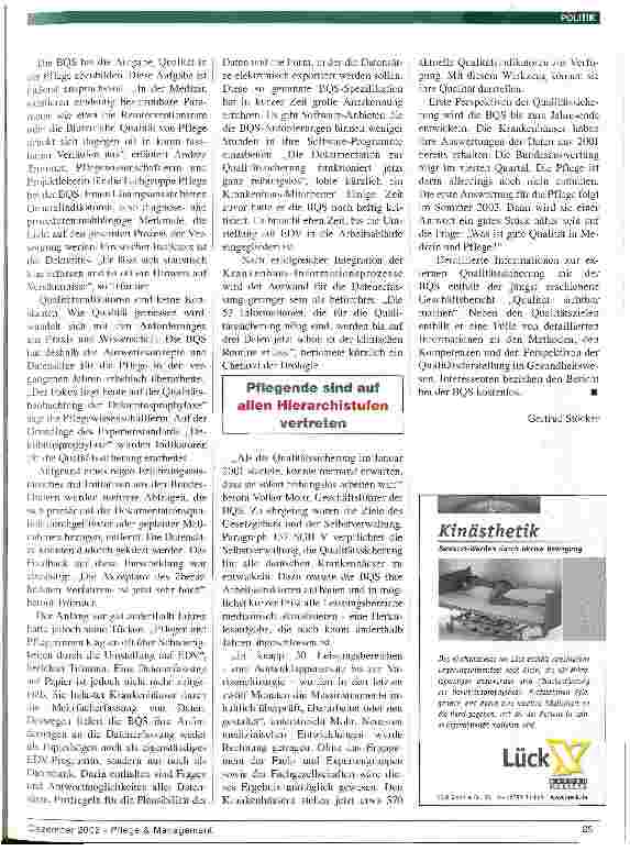 Vorschauseite 2: Qualitätssicherung: An Zielen gleichberechtigt arbeiten