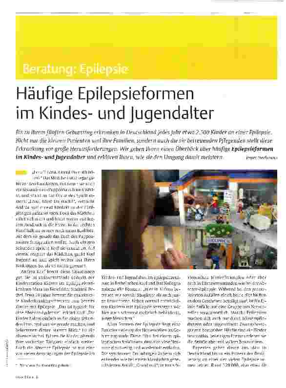 Vorschauseite 1: Häufige Epilepsieformen im Kindes-und Jugendalter