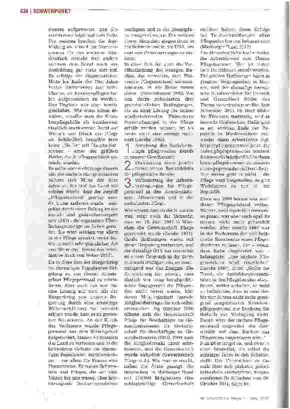 Vorschauseite 3: 60 Jahre Pflegenotstand Ein Blick zurück im Zorn