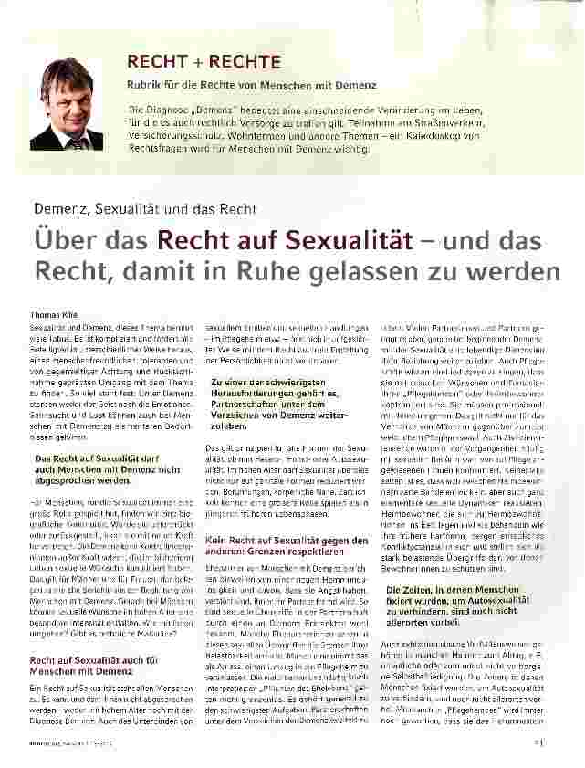 Vorschauseite 1: Über das Recht auf Sexualität - und das Recht, damit in Ruhe gelassen zu werden