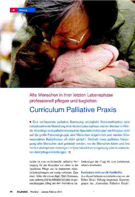 Vorschauseite 1: Curriculum Palliative Praxis
