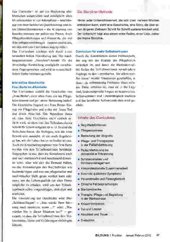 Vorschauseite 2: Curriculum Palliative Praxis