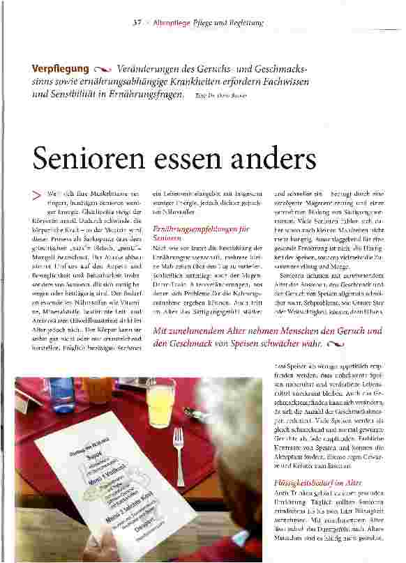 Vorschauseite 1: Senioren essen anders
