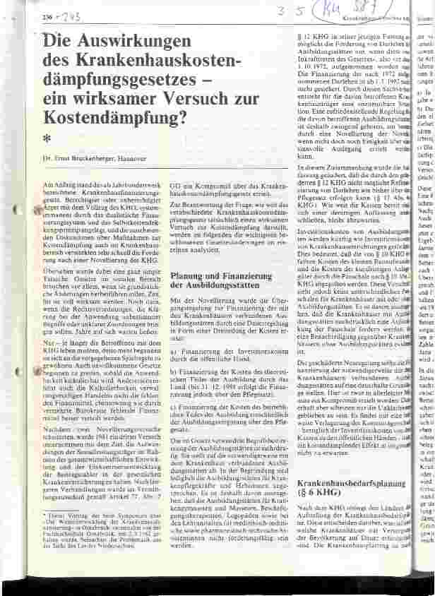 Vorschauseite 1: Die Auswirkungen des Krankenhauskostendämpfungsgesetzes ein wirksamer Versuch zur Kostendämpfung?