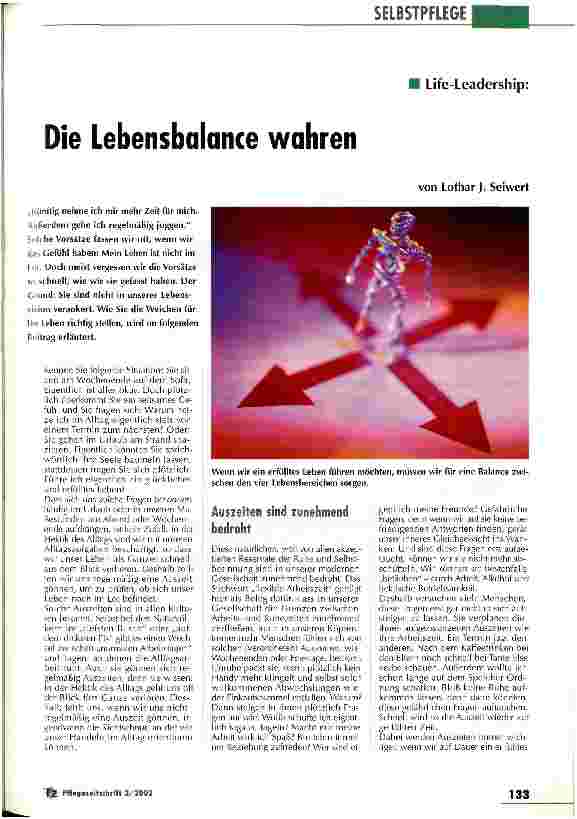 Vorschauseite 1: Die Lebensbalance wahren