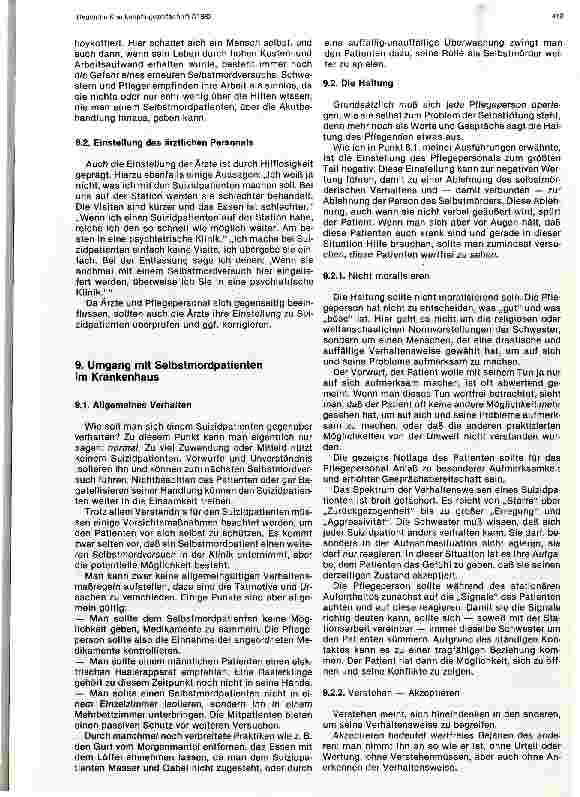 Vorschauseite 4: Zur Betreuung von Selbstmordpatienten im Krankenhaus