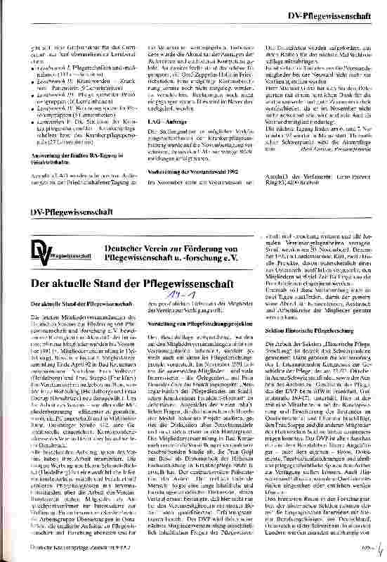 Vorschauseite 1: Der aktuelle Stand der Pflegewissenschaften