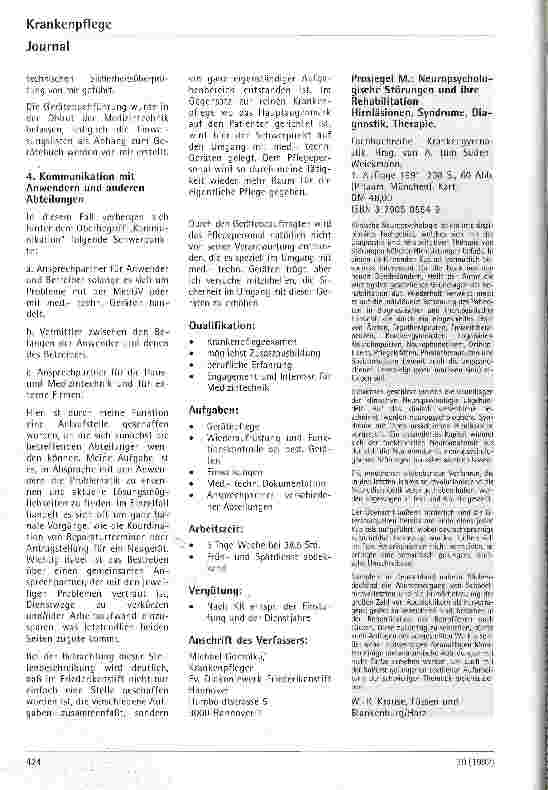 Vorschauseite 3: Die Bedeutung eines Gerätebeauftragten auf einer Intensivstation