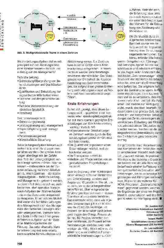 Vorschauseite 5: Zentrenbildung im LBK Hamburg Bündelung der Konzepte, Optimierung der Behandlungsprozesse