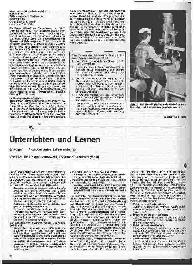 Vorschauseite 1: Unterricht und Lernen 6. Folge: Akzeptierendes Lehrerverhalten