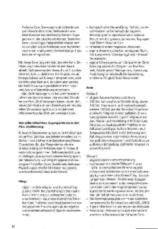 Vorschauseite 3: Auf dem Weg zur Qualitätsdefinition in Palliative Care