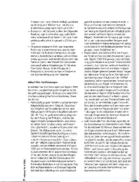 Vorschauseite 4: Auf dem Weg zur Qualitätsdefinition in Palliative Care