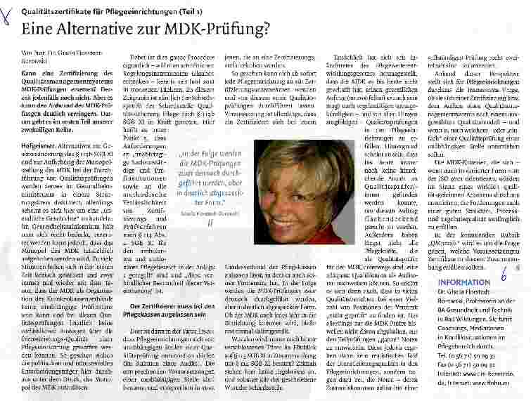 Vorschauseite 1: Eine Alternative zur MDK-Prüfung?