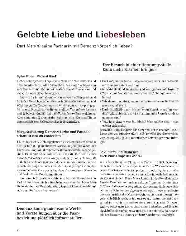 Vorschauseite 1: Gelebte Liebe und Liebesleben