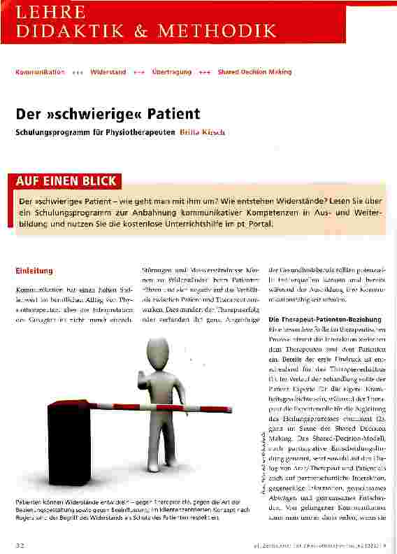 Vorschauseite 1: Der »schwierige« Patient
