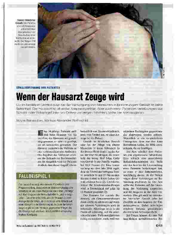 Vorschauseite 1: Wenn der Hausarzt Zeuge wird