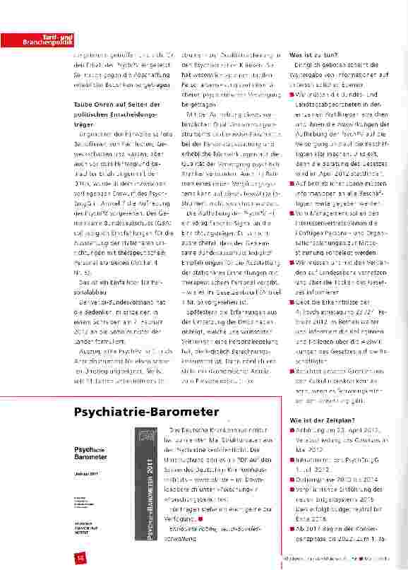 Vorschauseite 2: Einführung von Tagespauschalen in der Psychiatrie und psychosomatischen Medizin