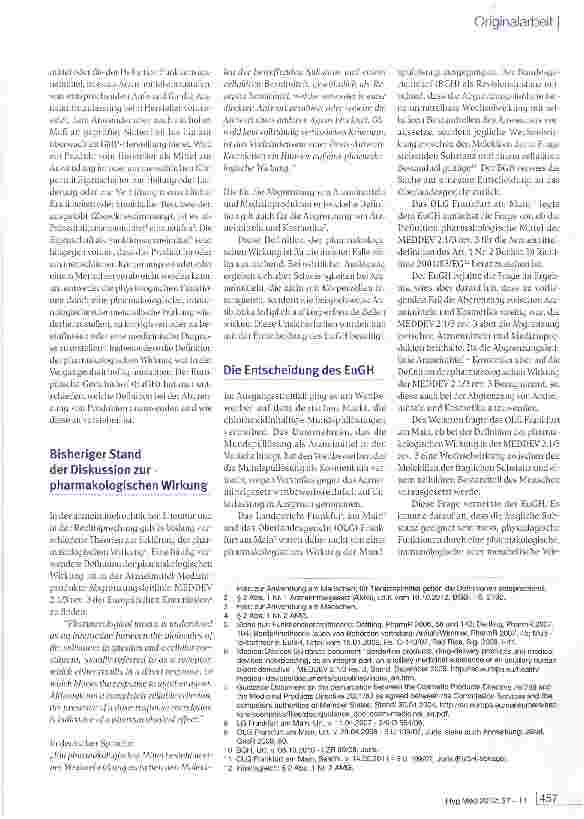 Vorschauseite 2: Europäischer Gerichtshof: Definition der pharmakologischen Wirkung