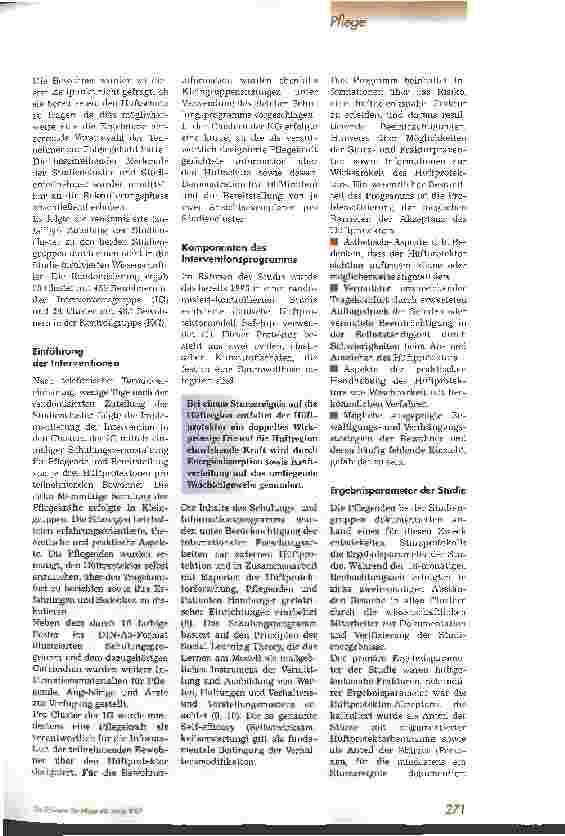 Vorschauseite 2: Wirksame Prävention hüftgelenksnaher Frakturen Ergebnisse einer randomisiert-kontrollierten Studie in Hamburger Altenund Pflegeheimen