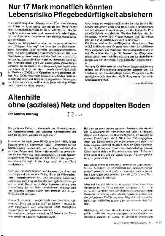 Vorschauseite 1: Altenhilfe ohne (soziales) Netz und doppelten Boden