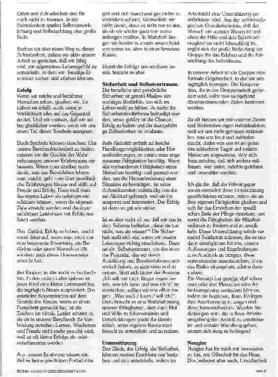 Vorschauseite 2: Pflege, bleib gesund! Vortrag 10. Gießener Int. Fortbildungstage, März 1993