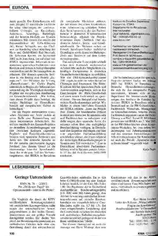 Vorschauseite 2: Ärztemangel: Export der Professionellen