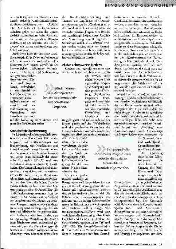 Vorschauseite 2: Prävention und Gesundheitsförderung