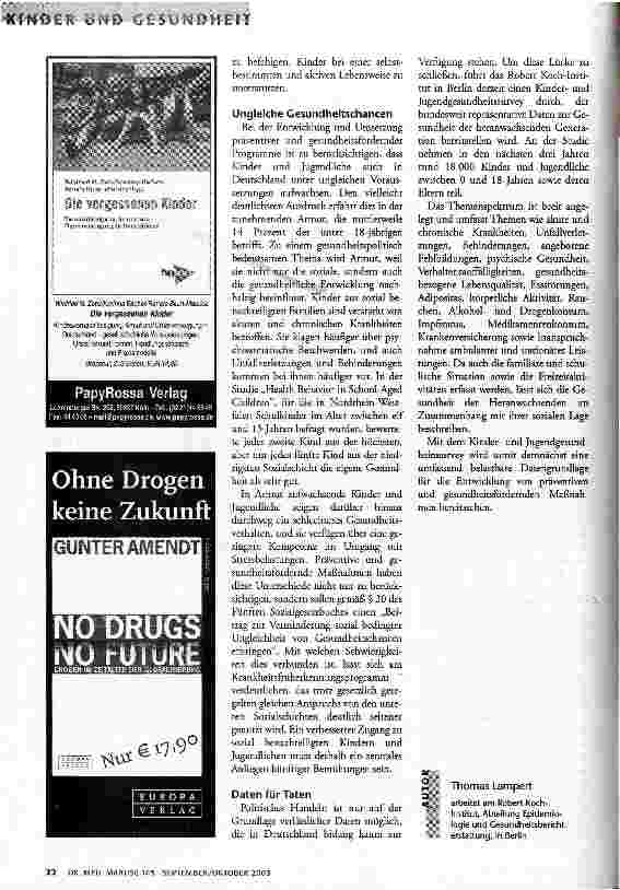 Vorschauseite 3: Prävention und Gesundheitsförderung