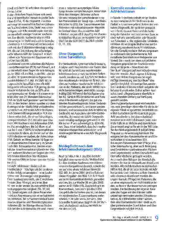 Vorschauseite 6: Epidemische Adenovirusinfektion in der Pädiatrie Bedeutung, Prävention und Kontrolle im Krankenhaus