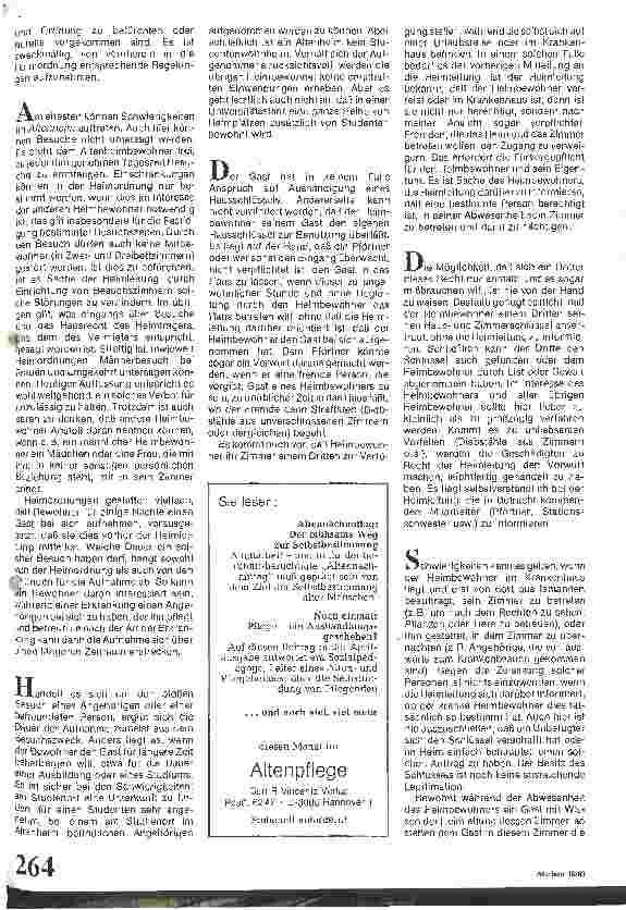 Vorschauseite 2: Dürfen Gäste im Heim übernachten?