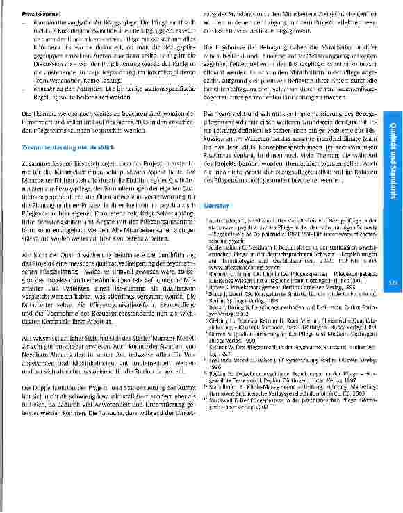 Vorschauseite 6: Dezentral organisierte Qualitätssicherung am Beispiel der Bezugspflegeorganisationsform Teil 3