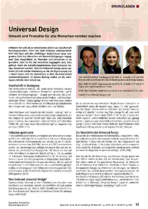 Vorschauseite 1: Universal Design