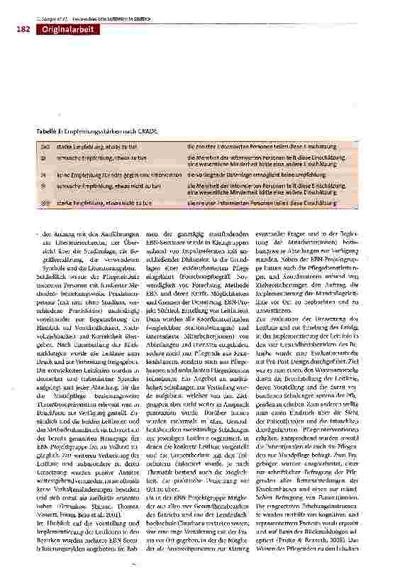 Vorschauseite 6: Vom Bett zur Evidenz - und wieder zurück. 5 Jahre evidenzbasierte Leitlinien in Südtirol: Vorgehen und Erfahrungen