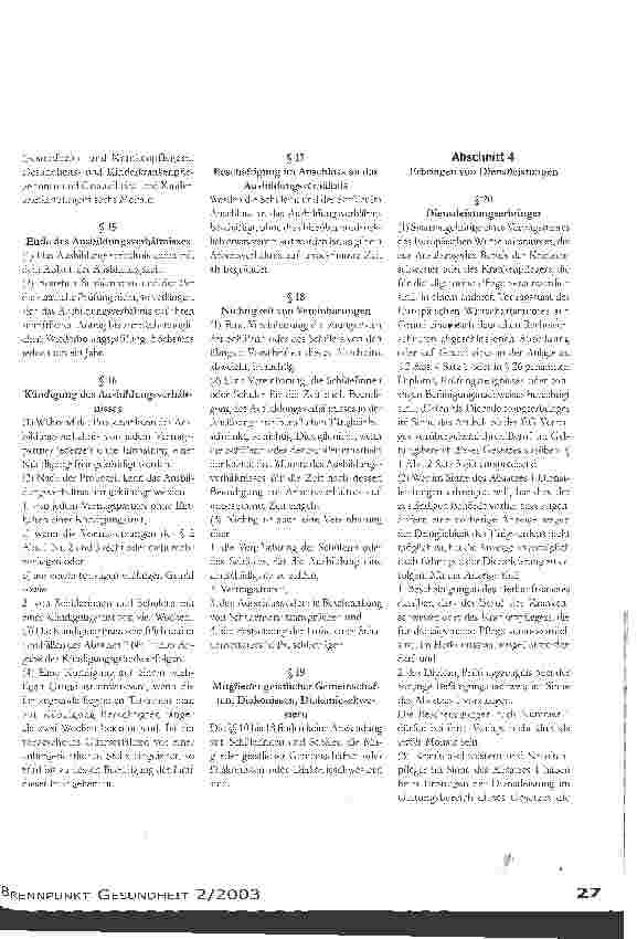 Vorschauseite 6: Krankenpflegegesetz Gültig ab 1. Januar 2004?