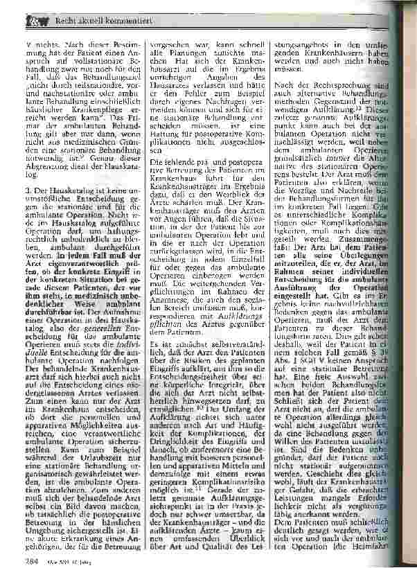 Vorschauseite 4: Haftungsfragen des ambulanten Operierens