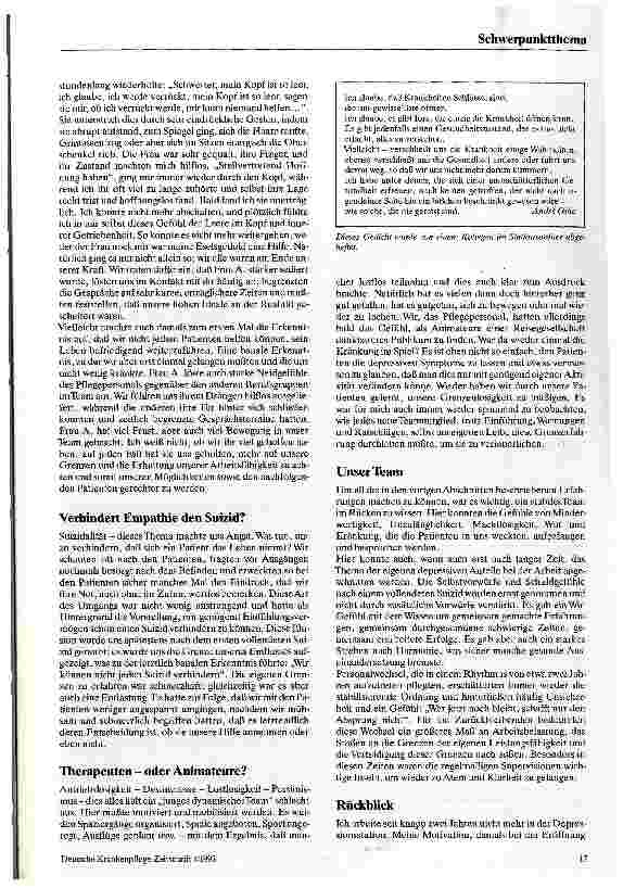 Vorschauseite 2: Pflege in einer Depressionsstation Ängste - Erwartungen - Entwicklungen