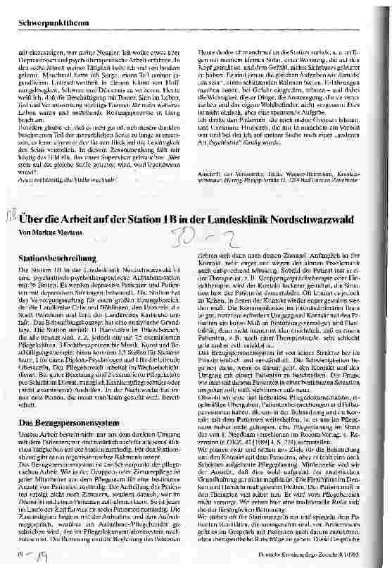 Vorschauseite 3: Pflege in einer Depressionsstation Ängste - Erwartungen - Entwicklungen