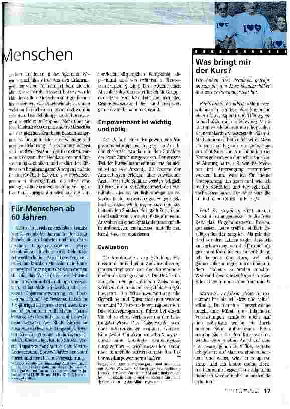 Vorschauseite 2: Empowerment für chronisch kranke Menschen Allfit