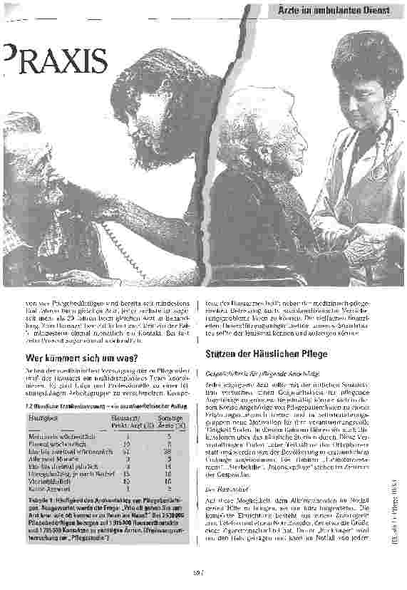 Vorschauseite 2: Aus der Praxis in die Praxis Der ärztliche Hausbesuch als entscheidender Beitrag zur häusl. Pflege
