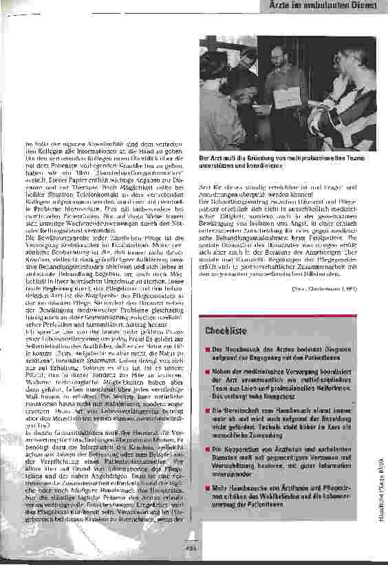 Vorschauseite 6: Aus der Praxis in die Praxis Der ärztliche Hausbesuch als entscheidender Beitrag zur häusl. Pflege